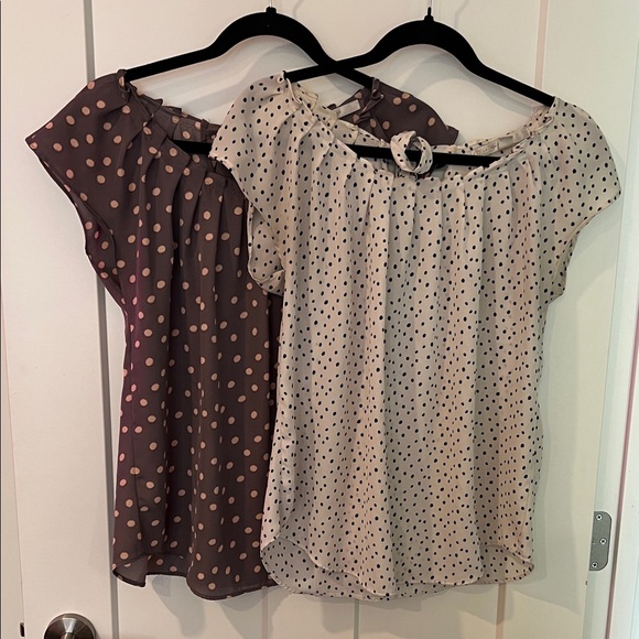 LC Lauren Conrad Polka Dot Blouses - Picture 1 of 5